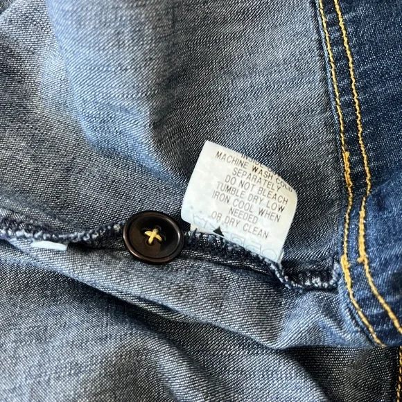 eShakti Dark Blue Denim Overall Dress - Picture 10 of 10